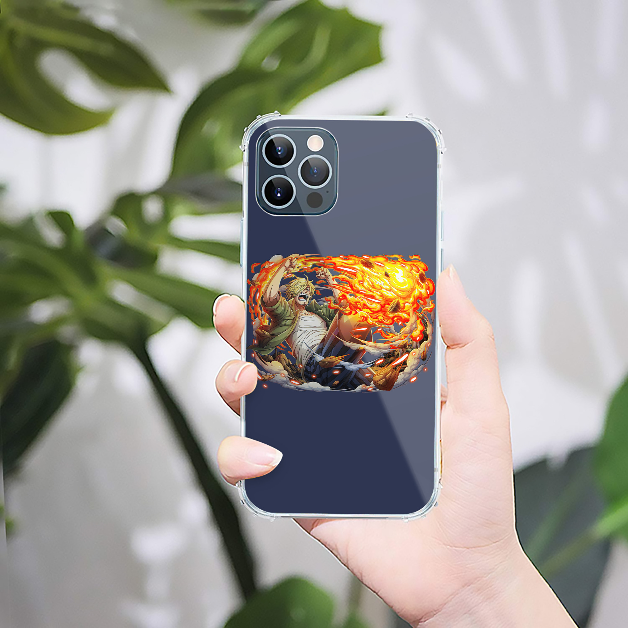 （画像用） ワンピース サンジ ONE PIECE Sanji 【iPhone 12シリーズ対応】透明スマホケース（クリアソフトケース）